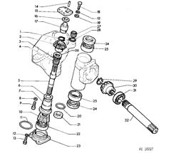 00021935 ΑΞΟΝΑΣ ΚΑΘΕΤΟΣ ΓΩΝΑΤΙΑΣ COMPACT 764-774 J.DEERE 1445F, 1745F, 1845F, 2345F Tractors FG0021939 NR 5