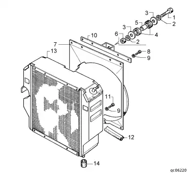 00040165 Goldoni – 85 – Quasar dalla matricola C535037 fino alla matricola D586197 – Trattore – Motore: VM D704TE2  FG0040165 JOHN DEERER RADIATORE