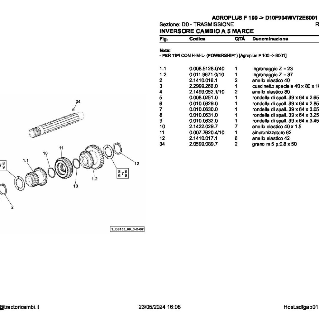 0.011.9671.0/10 ΓΡΑΝΑΖΙ ΣΤΟ ΣΥΝΧΡΟΝΙΖΕ DEUTZ AGROPLUS AGROLUX SAME DORADO F-FRUTTETO  MADE IN ITALY