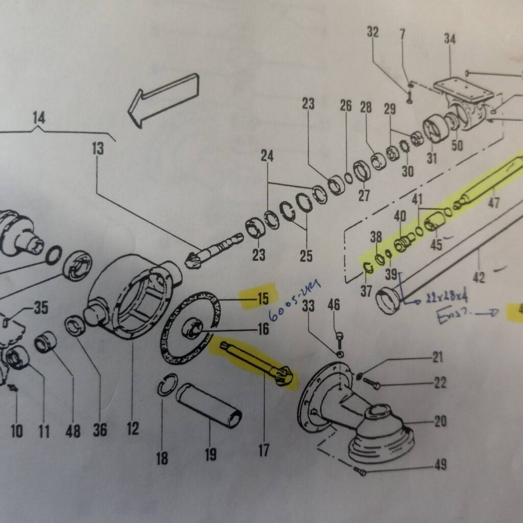150006288 ΑΞΩΝΑΣ ΕΜΠΡΟΣΘΙΟΥ ΔΙΑΦΟΡΙΚΟΥ FERRARI 30S-40S-4W Nr47