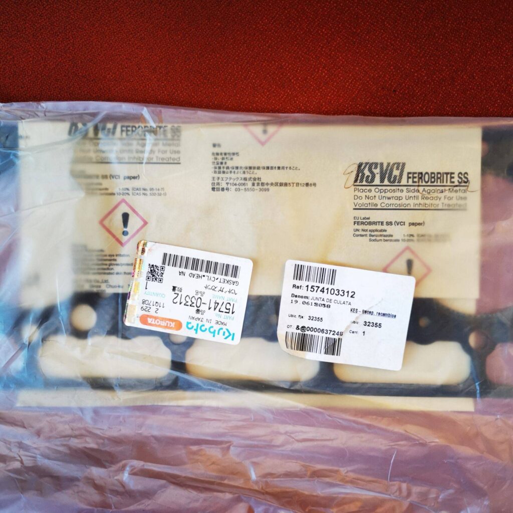 15741-03312 ΦΛΑΝΤΖΑ ΚΕΦΑΛΗΣ KUBOTA V1200 // B-2150 // B-8200  For Kubota V1200 Cylinder Head Gasket 15741-03312 For Kubota B2150 B9200 Tractors V1200-A  ORIGINAL