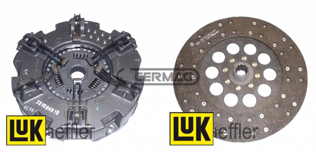 5163935 ΣΕΤ ΔΙΣΚΟ ΠΛΑΤΩ ΚΑΙ ΔΙΣΚΟΣ PTO NEW HOLLAND  100-90 100-90DT 110-90 110-90DT 880 LUK FIAT 880.5 980880-5 90-90 90-90DT 980 Kit frizione doppia a 6 leve con disco interno e disco PTO Ø 310 mm kit frizione 15530 + disco pdf LUK