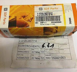 Deutz-Fahr, ηλεκτρική βαλβίδα, ηλεκτρομαγνητική βαλβίδα, Agrostar 6.71 / 6.81, 2.3729.260.0/1 0