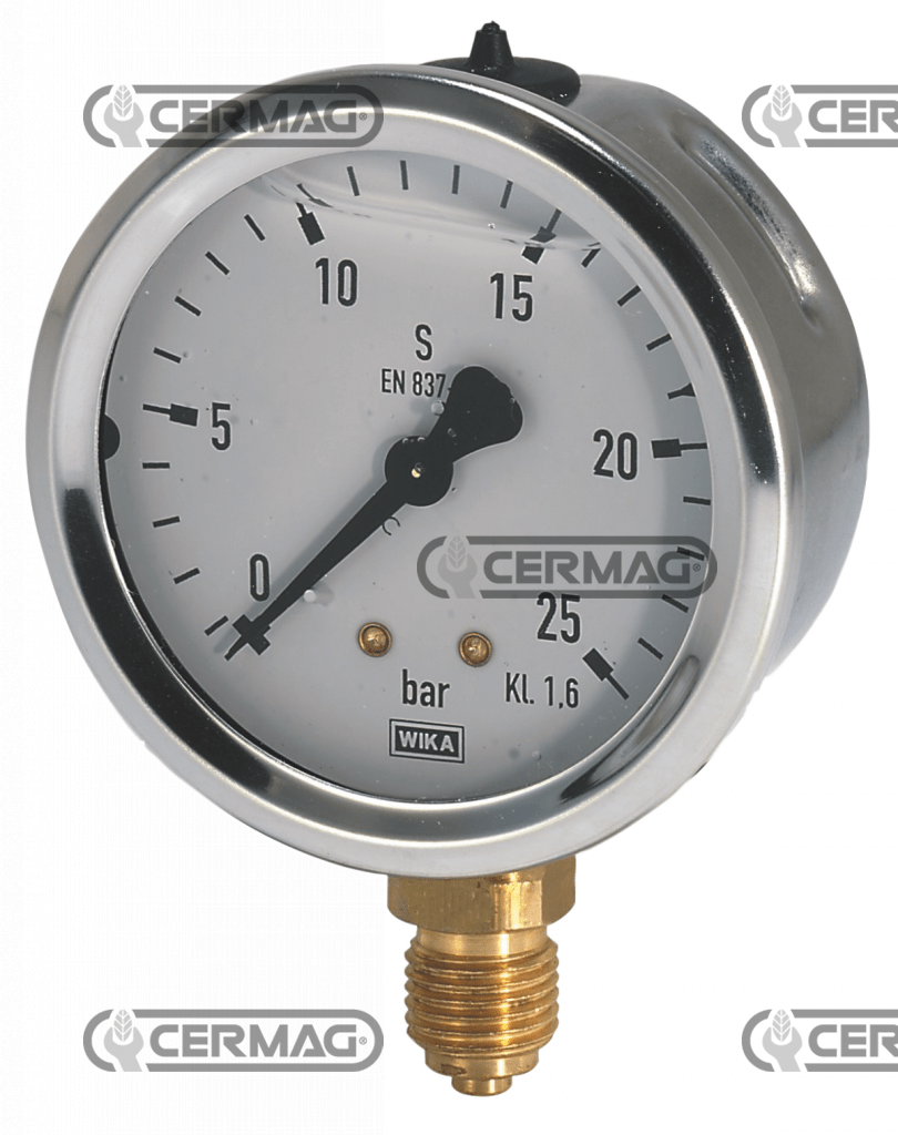 ΜΑΝΟΜΕΤΡΟ ΑΝΤΛΙΑΣ ΨΕΚΑΣΜΟΥ  Manometro alla glicerina  Cassa Inox  Scala 0÷40 Bar made in italy