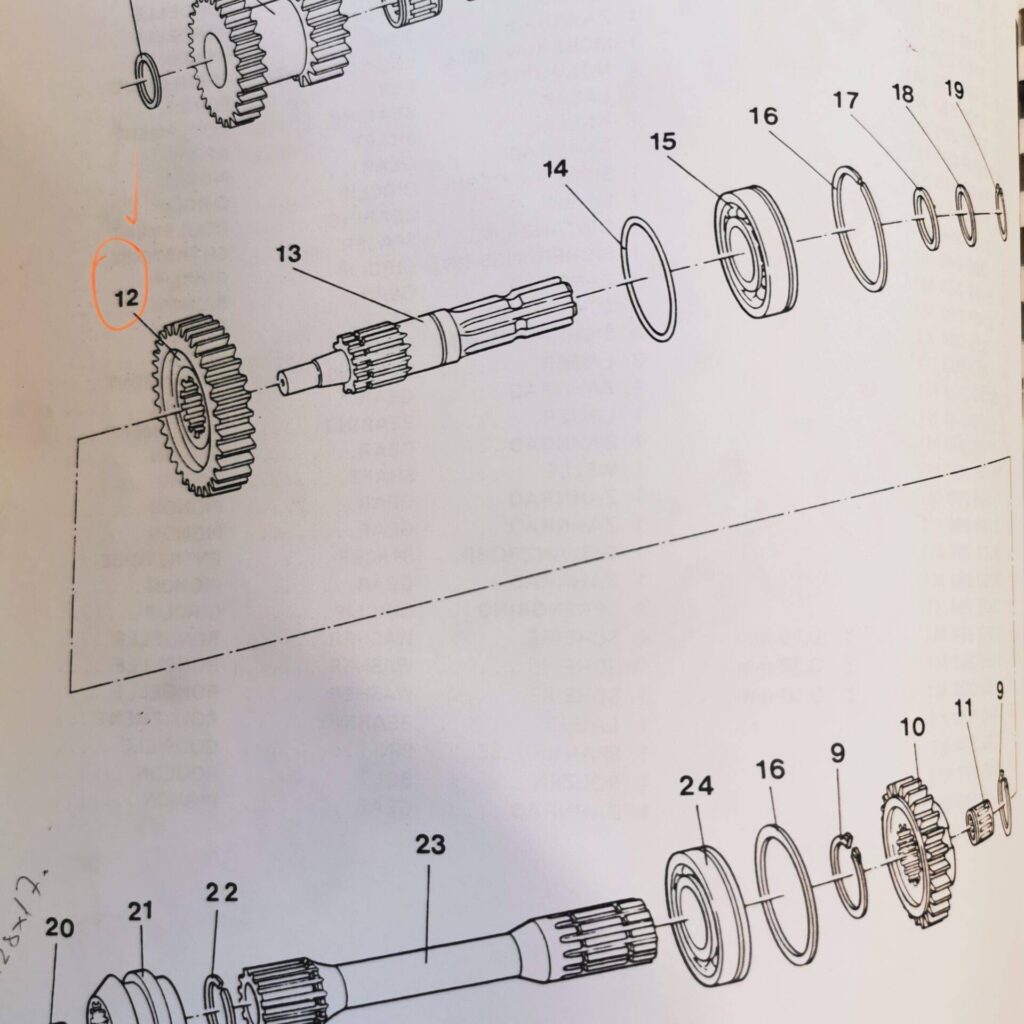 3032335M1 ΓΡΑΝΑΖΙ ΑΞΟΝΟΣ PTO EICHER Nr 12 ΤΥΠΟΣ ΣΑΖΜΑΝ HURT