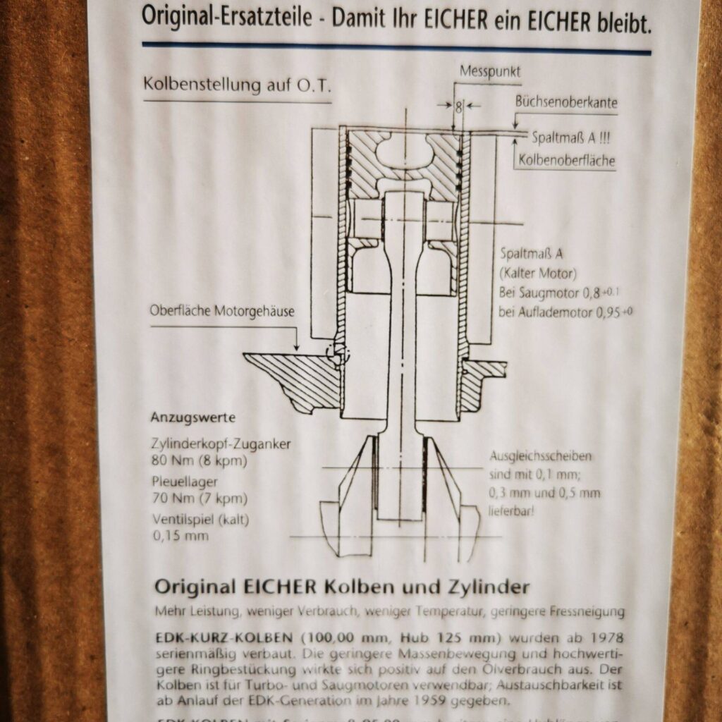 3198160M1 ΚΥΛΙΝΔΡΟΣ EICHER 100MM ORIGINAL EICHER GERMANY ZYLINDER 100.00