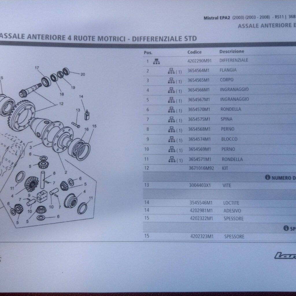 3671016M92 ΠΗΝΙΟ ΚΟΡΩΝΑ ΕΜΠΡΟΣΘΙΟ ΔΙΑΦΟΡΙΚΟ LANDINI MISTRAL -MC CORMIC  Z13/41