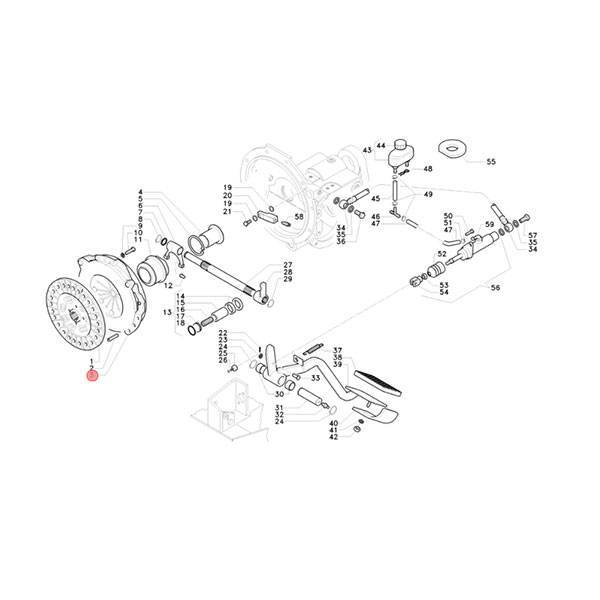 40210005 Πλατό συμπλέκτη 280 Antonio Carraro TGF TRX TC original
