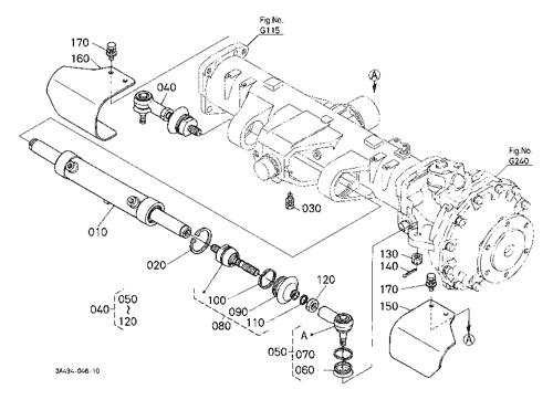 3A49462970 ΗΜΙΜΠΑΡΟ ΑΚΡΟΜΠΑΡΟ KUBOTA ME8200N Narrow   ASSY ROD TIE ORIGINAL NR 040  3A494-62670