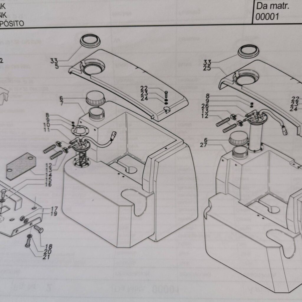 24401108 ΔΟΧΕΙΟ ΚΑΥΣΙΜΩΝ ΡΕΖΕΡΒΟΥΑΡ ANTONIO CARRARO TC 6400// TGF 9400// 34405023  no27