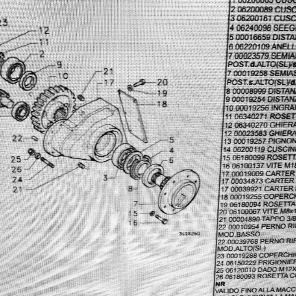 00019256 ΓΡΑΝΑΖΙ ΜΕΙΩΤΗΡΑ ΠΙΣΩ ΤΡΟΧΟΥ  GOLDONI 3070-3080-John Deere FG0019256 Original Goldoni nr10