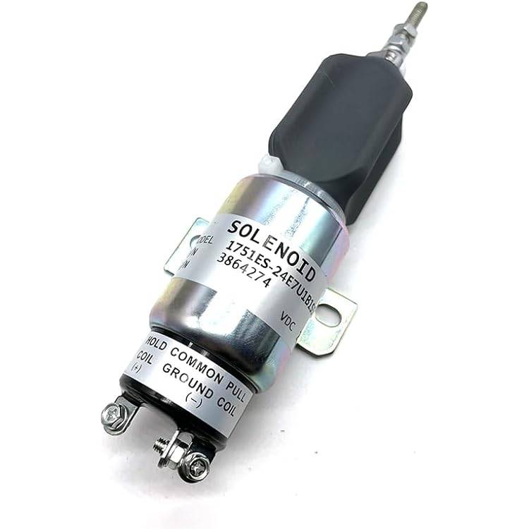 STOP SOLENOID σβηστήρι Fuel Shut-Off Solenoid, 24V, Rep,Cummins 3864274,Syncro-Start 1751-24E7U1B1S5A, SA3766T, For Cummins S6K,6D31,E70B 320B, 320C Cummins Caterpillar Excavator E70B 24V
